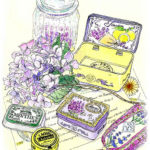 プロバンスの缶と紫陽花
